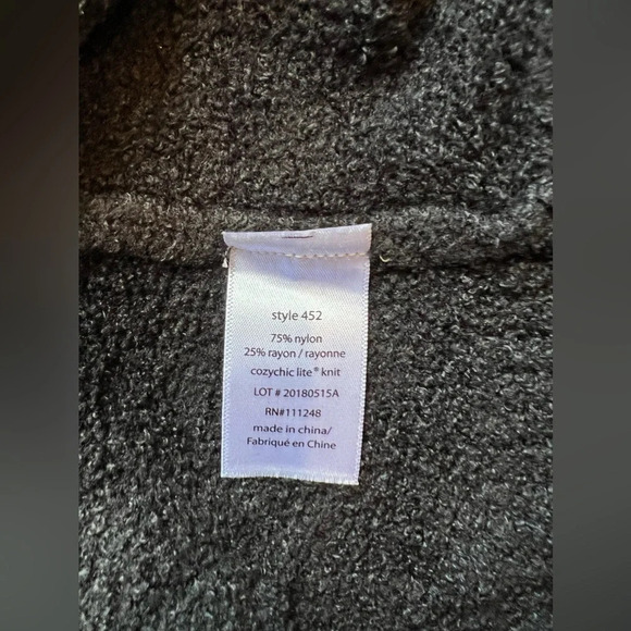 Barefoot Dreams Womens CardiganCozyChic Lite Circle Black Size XS/S - Picture 11 of 14